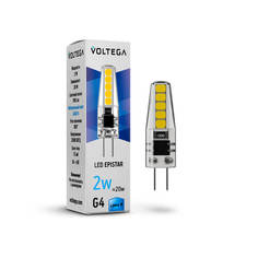 Лампочка Лампа светодиодная Voltega G4 2W 4000K прозрачная VG9-K1G4cold2W 7145