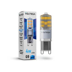 Лампочка Лампа светодиодная Voltega G9 4W 4000К прозрачная VG9-K2G9cold4W 7125