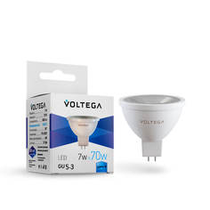 Лампочка Лампа светодиодная Voltega GU5.3 7W 4000К прозрачная VG2-S1GU5.3cold7W 7063