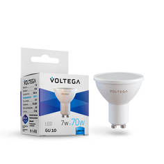 Лампочка Лампа светодиодная Voltega GU10 7W 4000К матовая VG2-S2GU10cold7W 7057
