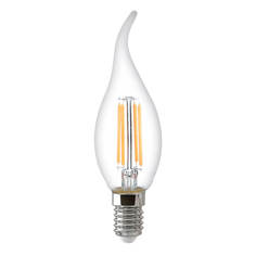Лампочка Лампа светодиодная филаментная Thomson E14 9W 6500K свеча на ветру прозрачная TH-B2387