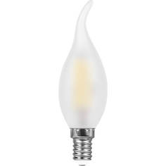 Лампочка Лампа светодиодная филаментная Feron E14 11W 2700K Свеча на ветру Матовая LB-714 38009
