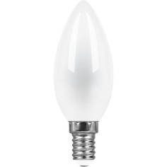 Лампочка Лампа светодиодная Feron E14 9W 4000K Свеча Матовая LB-73 25957