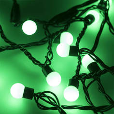 Гирлянда Уличная светодиодная гирлянда Ardecoled шарики 230V зеленый ARD-Ball-Classic-D17.5-10000-Black-100Led Green 025581