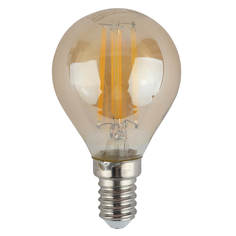 Лампочка Лампа светодиодная филаментная ЭРА E14 9W 4000K золотая F-LED P45-9w-840-E14 gold Б0047028 ERA