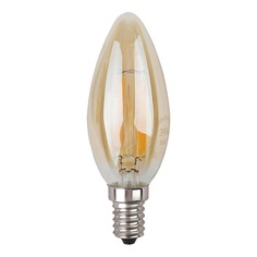 Лампочка Лампа светодиодная филаментная ЭРА E14 5W 4000K золотая F-LED B35-5W-840-E14 gold Б0047032 ERA