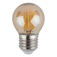 Лампочка Лампа светодиодная филаментная ЭРА E27 9W 2700K золотая F-LED P45-9w-827-E27 gold Б0047025 ERA