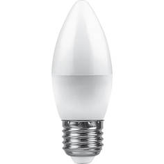 Лампочка Лампа светодиодная Feron E27 9W 4000K Свеча Матовая LB-570 25937