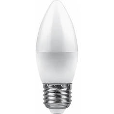 Лампочка Лампа светодиодная Feron E27 9W 2700K Свеча Матовая LB-570 25936