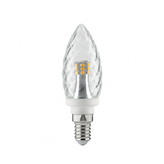 Лампочка Лампа светодиодная E14 4W 2700K свеча витая прозрачная 28308 Paulmann