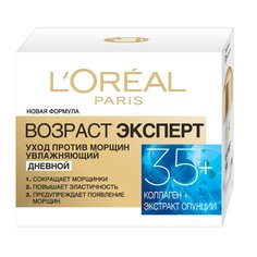 Крем для лица, LOreal Paris, Возраст эксперт, дневной, увлажняющий, 35+, для всех типов кожи, 50 мл LOreal