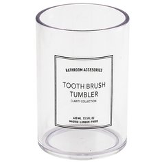 Стакан для зубных щеток, акрил, прозрачный, Swensa, Clarity, SWP-1015TRP-C