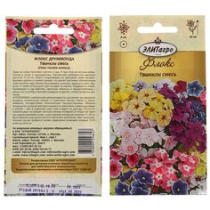 Семена Цветы, Флокс друммонд, Твинкли смесь, 0.1 г, цветная упаковка, ЭлитАгро