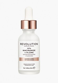 Сыворотка для лица Revolution Skincare для проблемной кожи, 10% Niacinamide + 1% Zinc, 30 мл