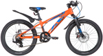 Велосипед Novatrack 20 EXTREME, оранжевый, алюм., 7 скор., Shimano/MICROSHIT DISC