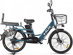 Велосипед Eltreco GREEN CITY e-ALFA LUX Сине-серый матовый 022863-2400