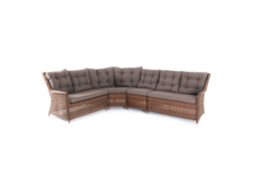 Модульный диван бергамо (outdoor) коричневый 90 см.