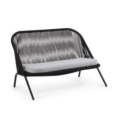 Диван двухместный stad (la forma) черный 121x79x80 см.