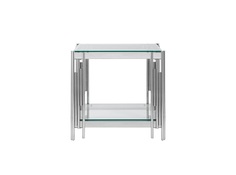 Журнальный столик гэтсби (stoolgroup) серебристый 55x55x55 см.