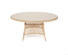 Стол из искусственного ротанга 150 Эспрессо соломенный 4sis