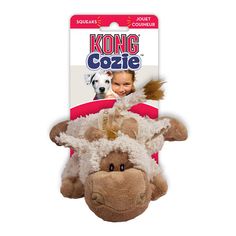 Kong игрушка для собак Кози Натура (обезьянка, барашек, лось) плюш, средние 23 см