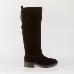 Черные сапоги из спилка Calipso