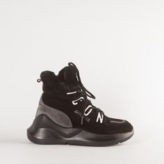 Черные кроссовки из натурального велюра Calipso