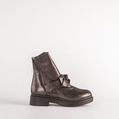 Никелевые кожаные ботинки Calipso