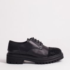 Черные кожаные полуботинки Pavarella