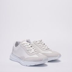 Белые кожаные кеды Calipso