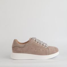 Серые кеды из натурального нубука Calipso