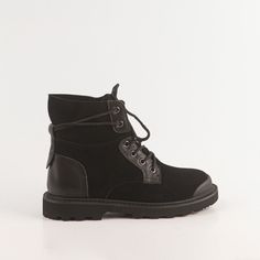 Черные ботинки из спилка Calipso