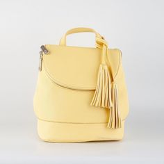 Желтый рюкзак из эко-кожи Calipso
