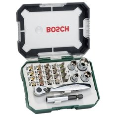 Набор бит Bosch, 26 шт, с шестигранником, кейс