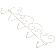 Вешалка 5 крючков, для одежды, 4х40х13 см, ЗМИ, Кружева 5, ВН 276 Б, белая ZMI