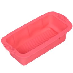 Форма для выпечки силикон, 13.5х27х6 см, прямоугольная, фуксия, Y3-1319