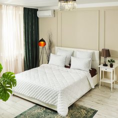 Одеяло евростандарт, 200х220 см, Hotel collection, Файбер 100% полиэстер, 350 г/м2, всесезонное, чехол 100% хлопок, кант, IVVA