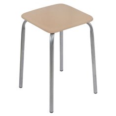 Табурет 290х290х465мм сиденье квадратное (винилискожа) на 4-х мет.опорах бежевый ТЭЗ/Б НИКА Nika