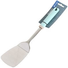 Лопатка кулинарная нержавеющая сталь, пластиковая ручка, навеска, Daniks, Кванти, YW-KT580-7