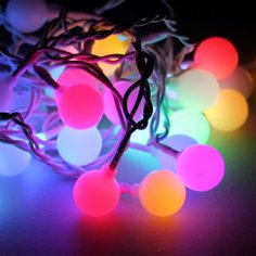 Гирлянда Космос KOC_GIR30LEDBigBALL_, 30 ламп LED, 4.4 м, мультиколор