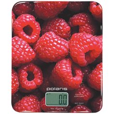 Весы кухонные электронные, Polaris, PKS 0832DG Raspberry, платформа, точность 1 г, до 8 кг, 005052