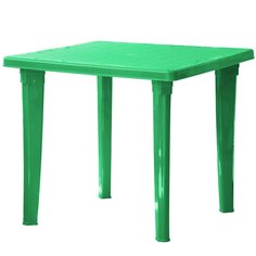Стол пластик, Элластик-Пласт, 85х85х70 см, квадратный, пластиковая столешница, зеленый