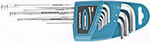 Набор ключей имбусовых Gross HEX, 1,5–10 мм, S2, 9 шт., экстра-длин с шаром, сатинированные 16404