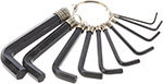 Набор ключей имбусовых Sparta HEX, 1,5–10 мм, 10 шт., оксидированные, на кольце 112665