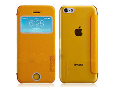 Чехол книжка Momax для iPhone 5C Flip View Case Жёлтый