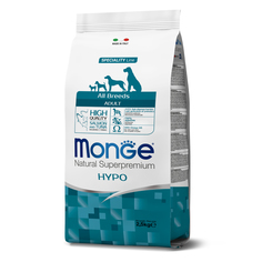 Корм сухой Monge Dog Speciality Hypo для взрослых собак всех пород с лососем и тунцом 2,5 кг