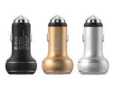 Автомобильное зарядное устройство Devia Thor Dual USB Port Car Charger золотистый