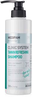 Шампунь для глубокого очищения MEDIPAM Clinic System Tannin Refreshing Shampoo с танином