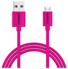 Кабель Duracell microUSB, 1м, TPU, Fast charging, розовый, USB5013P-RU