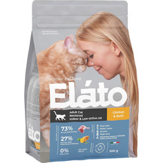 Корм для стерилизованных и малоактивных кошек Elato Holistic с курицей и уткой 300 г